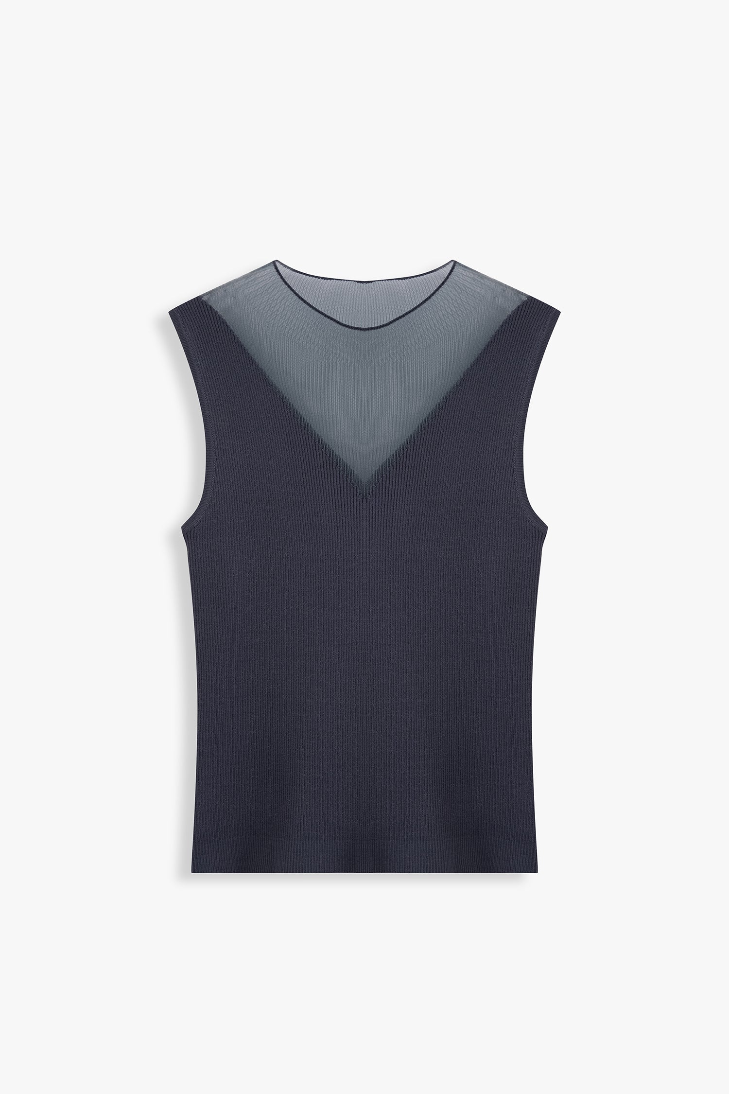 Becca Sleeveless Knit Top Contrast Yarn