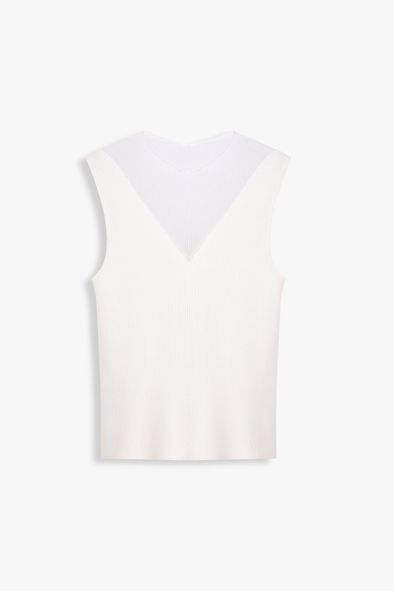 Becca Sleeveless Knit Top Contrast Yarn
