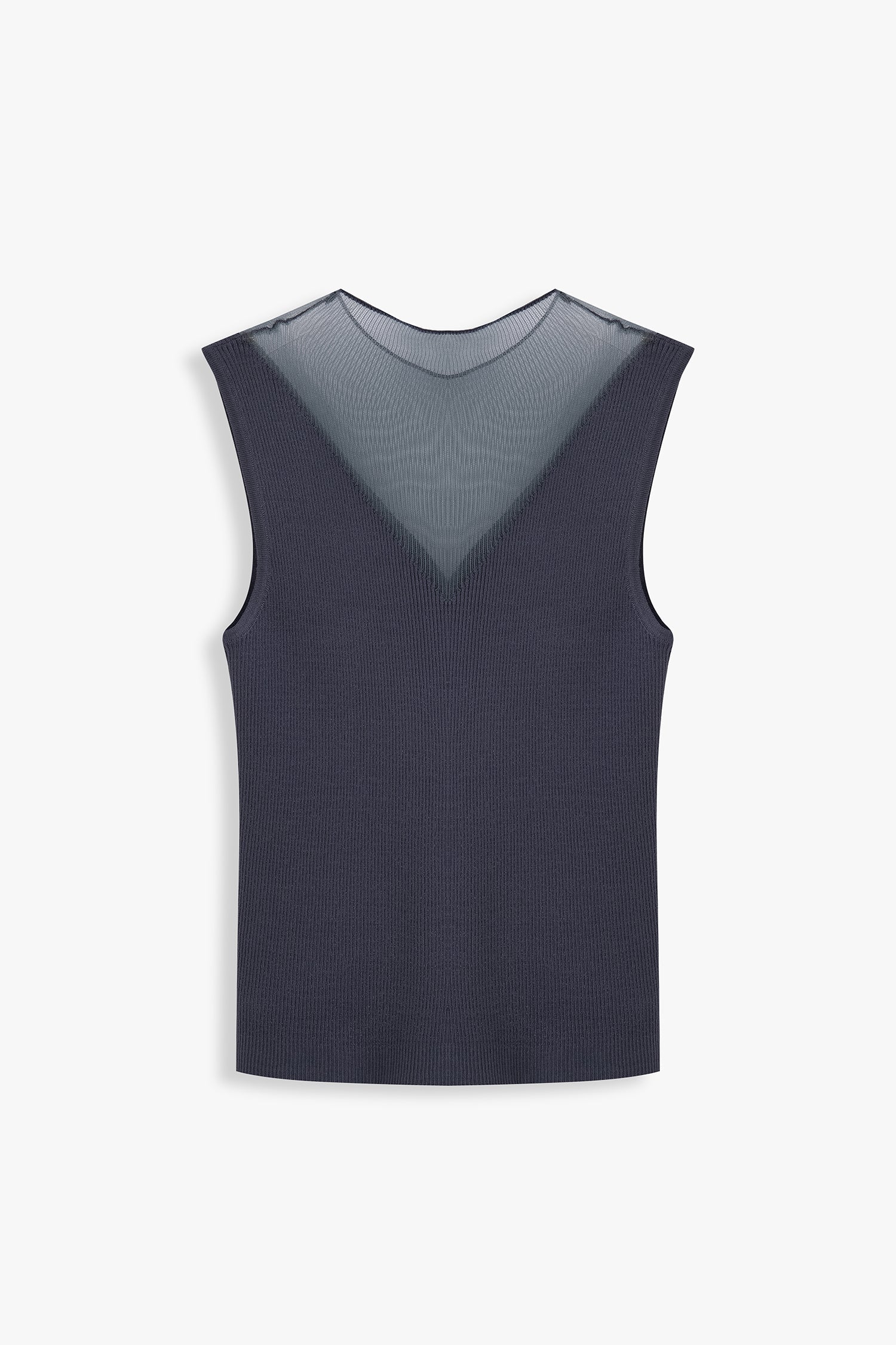 Becca Sleeveless Knit Top Contrast Yarn