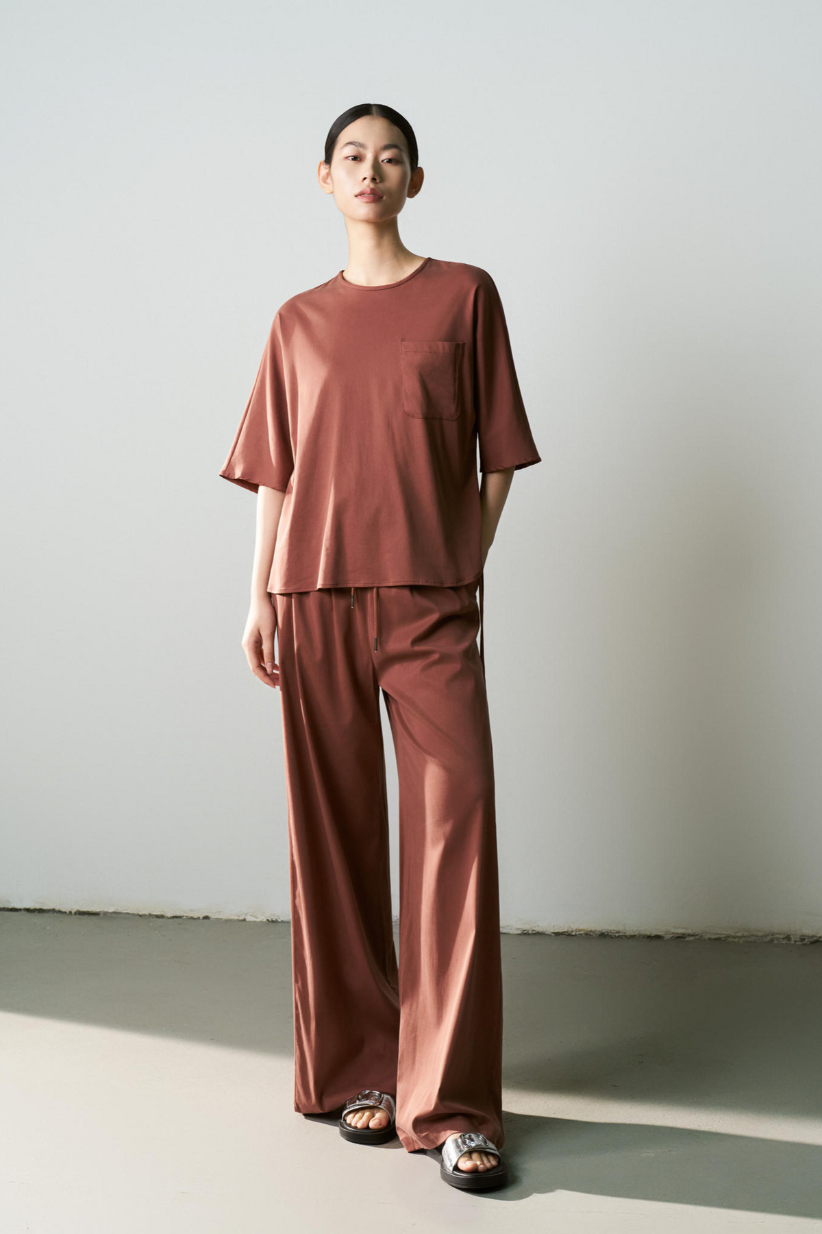 Round Neck Top With Back Opening