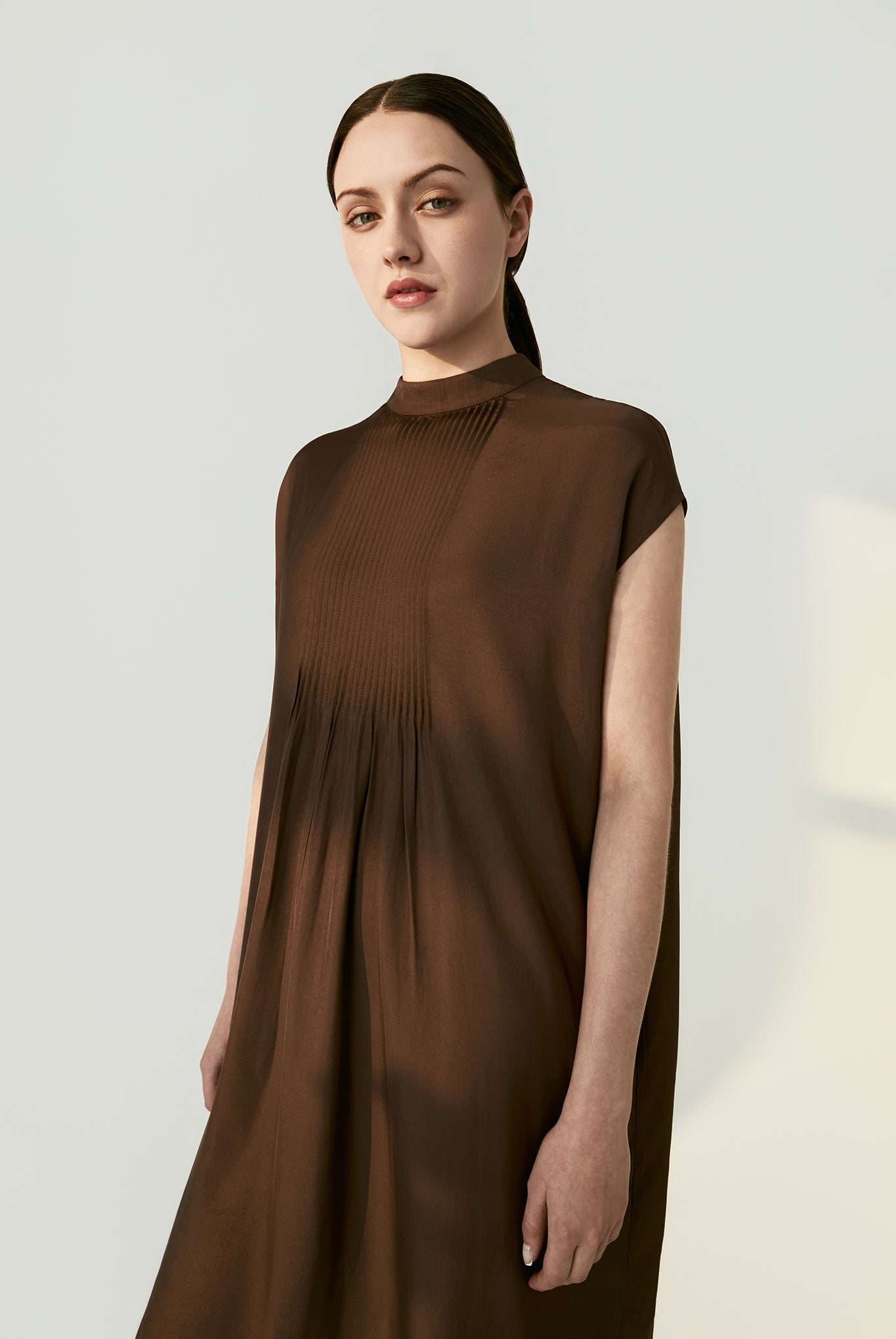 Boxy Pintuck Dress