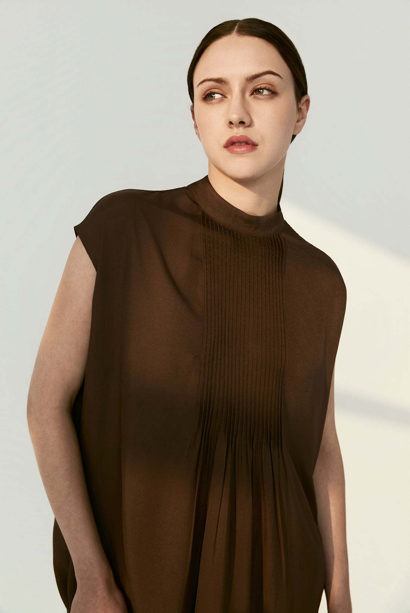 Boxy Pintuck Dress