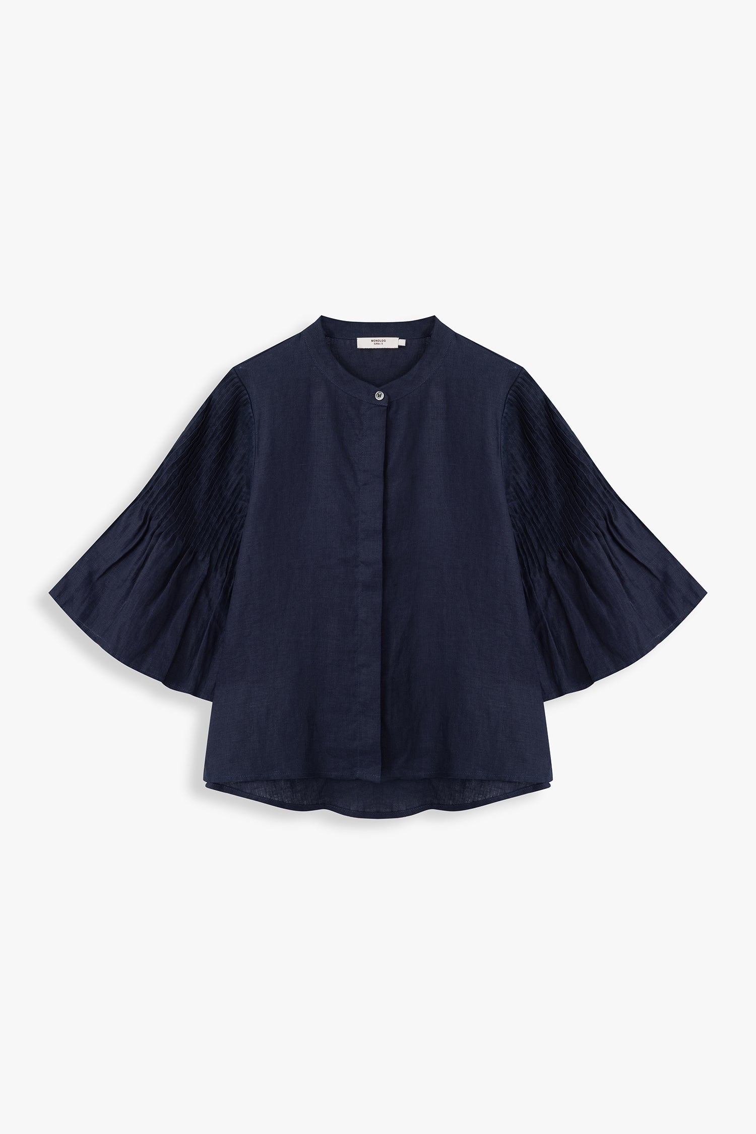 Jane Open Front Pintuck Sleeve Blouse