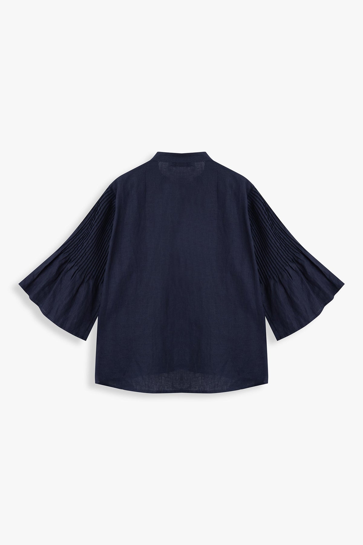 Jane Open Front Pintuck Sleeve Blouse