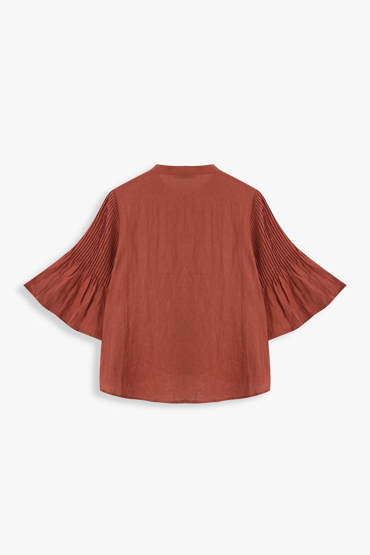 Jane Open Front Pintuck Sleeve Blouse