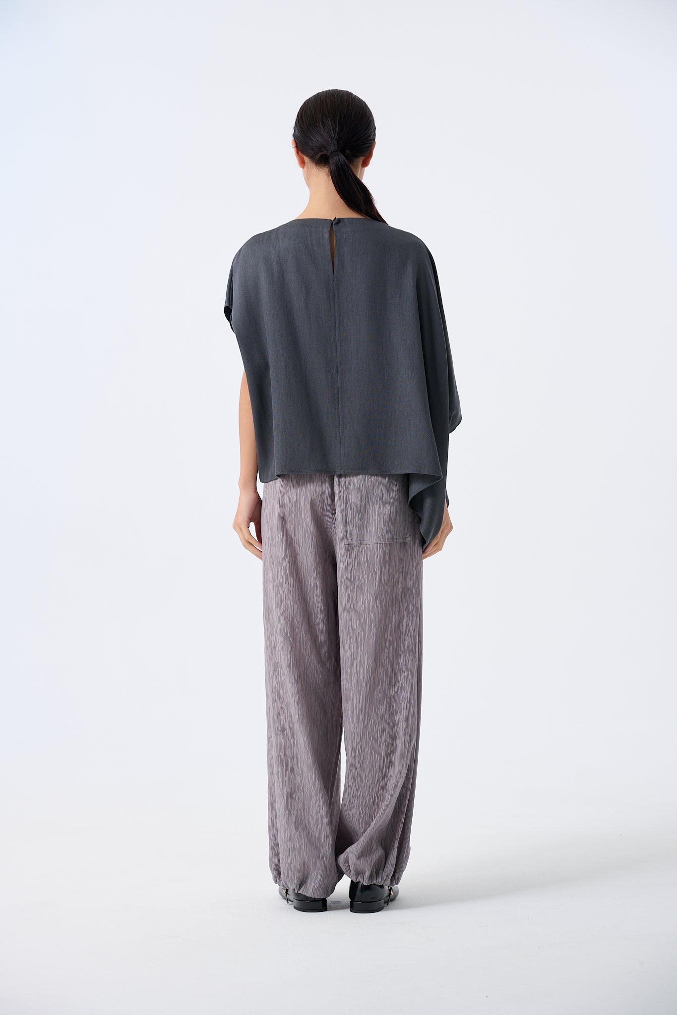 Zion Draped Batwing Poncho Top