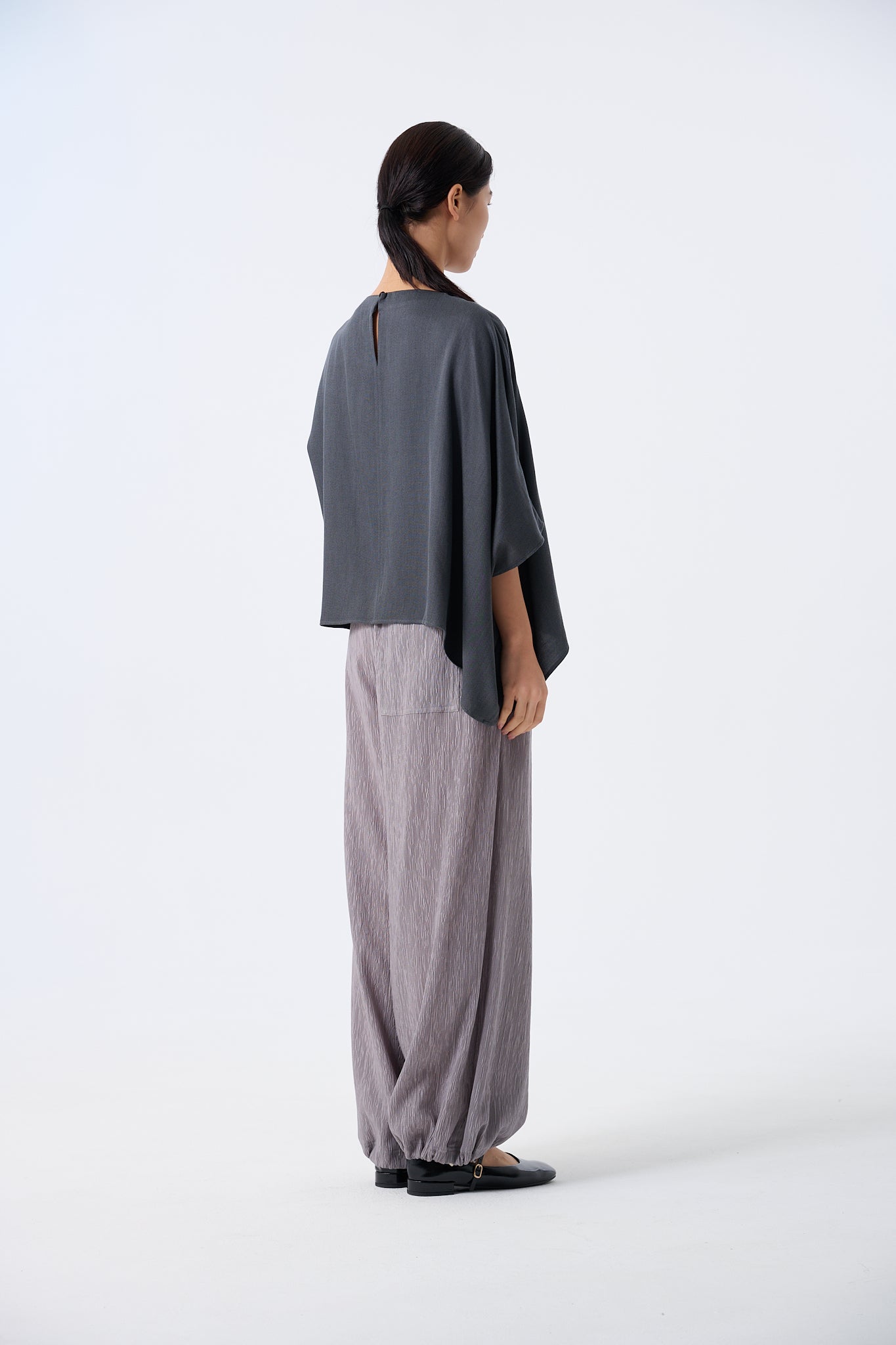 Zion Draped Batwing Poncho Top