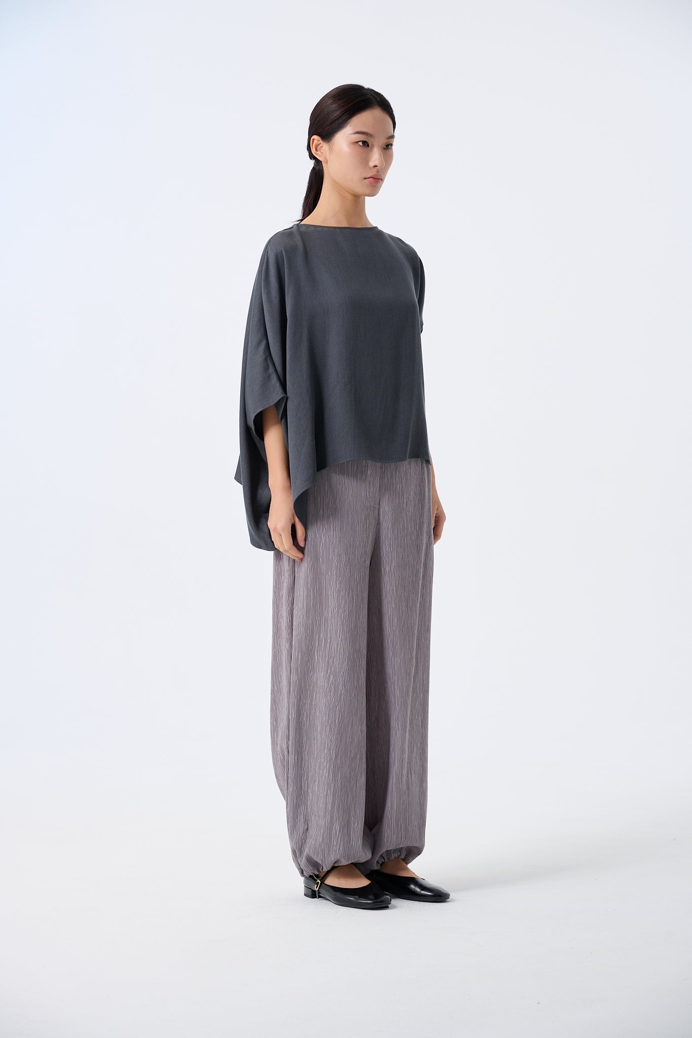 Zion Draped Batwing Poncho Top