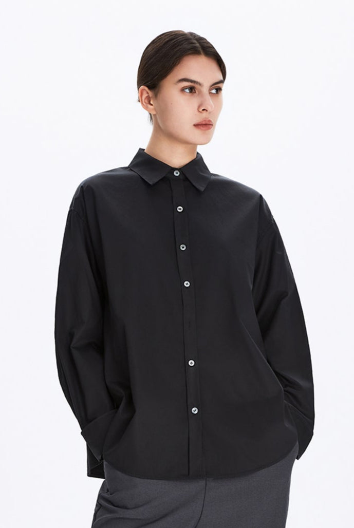 Boxy Long-Sleeve Shirt