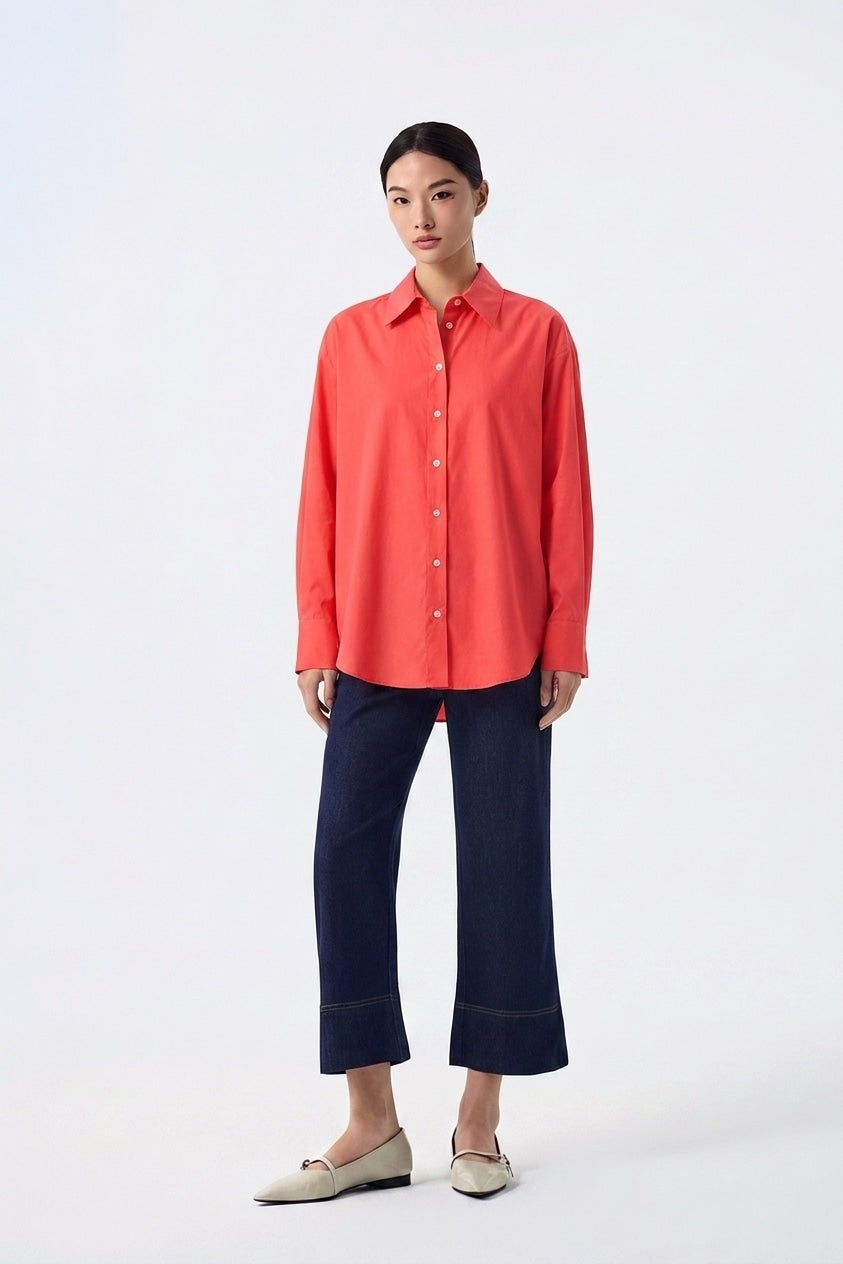 Boxy Long-Sleeve Shirt