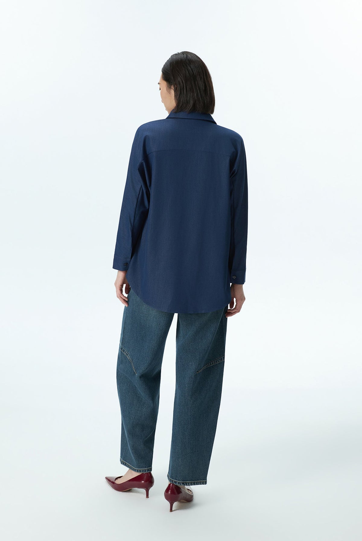 Dolman Sleeve Placket Shirt
