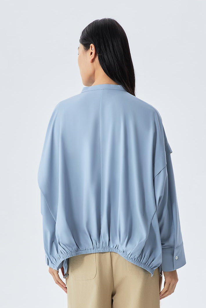 Relaxed-Fit Blouson Top