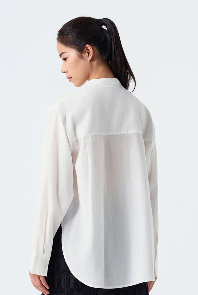 Reina Bib-Front Long-Sleeve Shirt