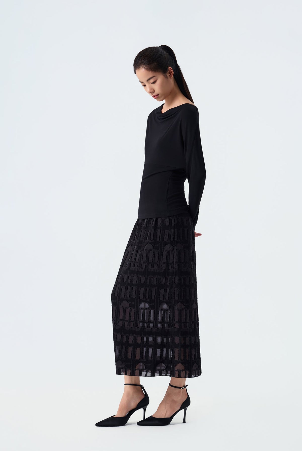 Kylee Cowl Neck Batwing Top