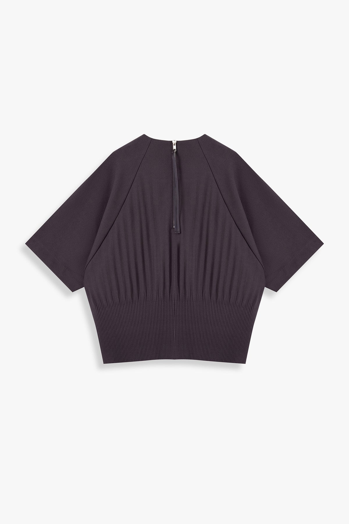 Back-Pleated Dolman Sleeve Top