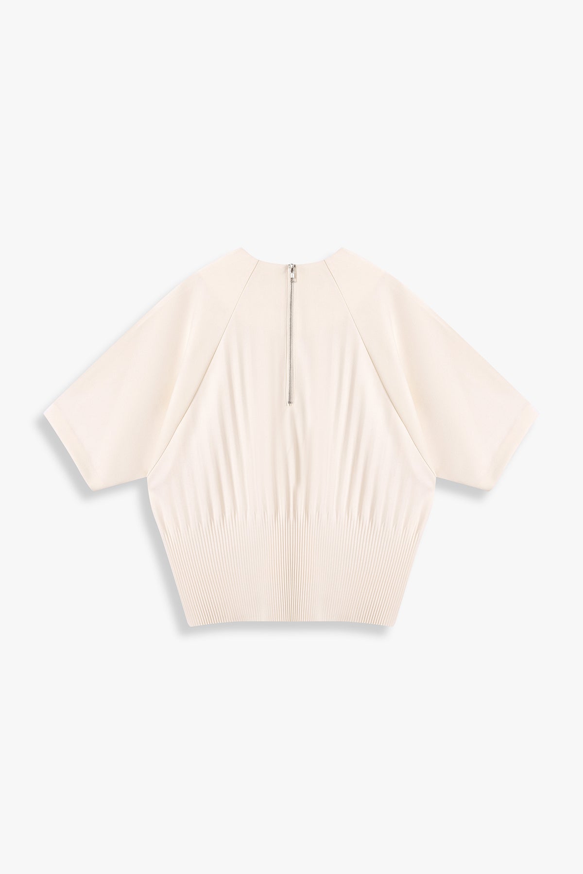 Back-Pleated Dolman Sleeve Top
