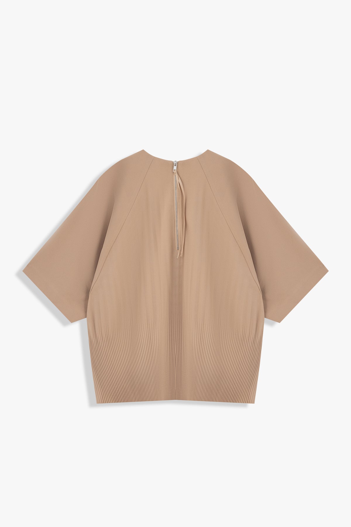 Back-Pleated Dolman Sleeve Top