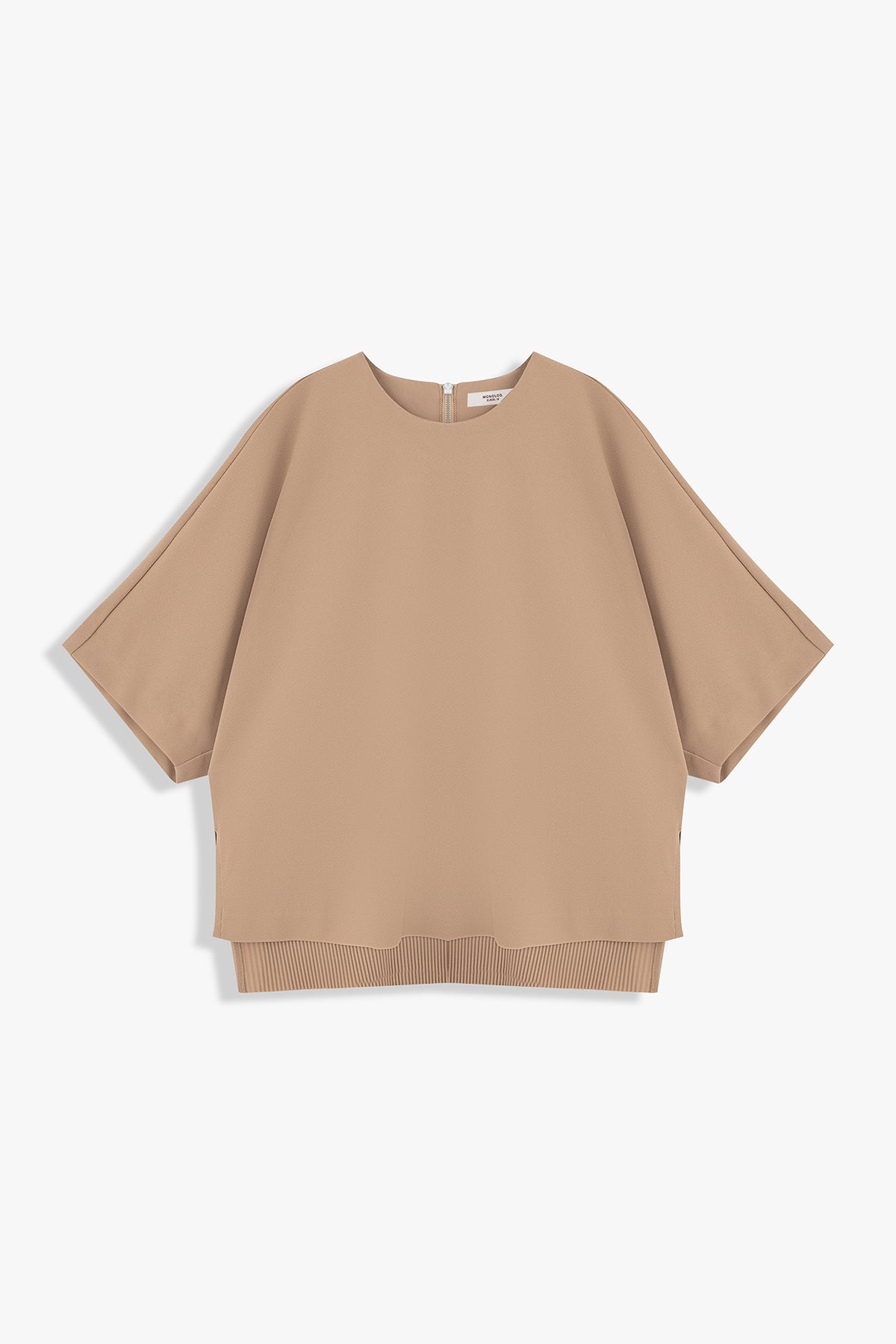 Back-Pleated Dolman Sleeve Top