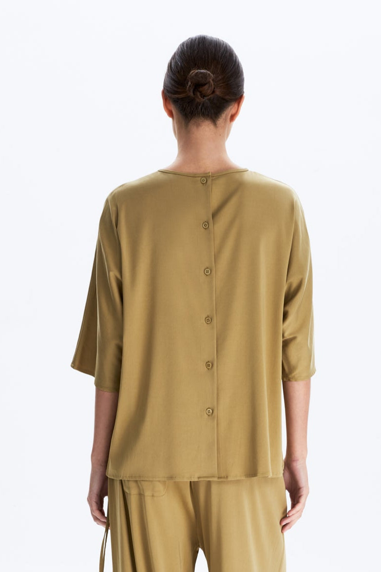 Round Neck Top With Back Opening
