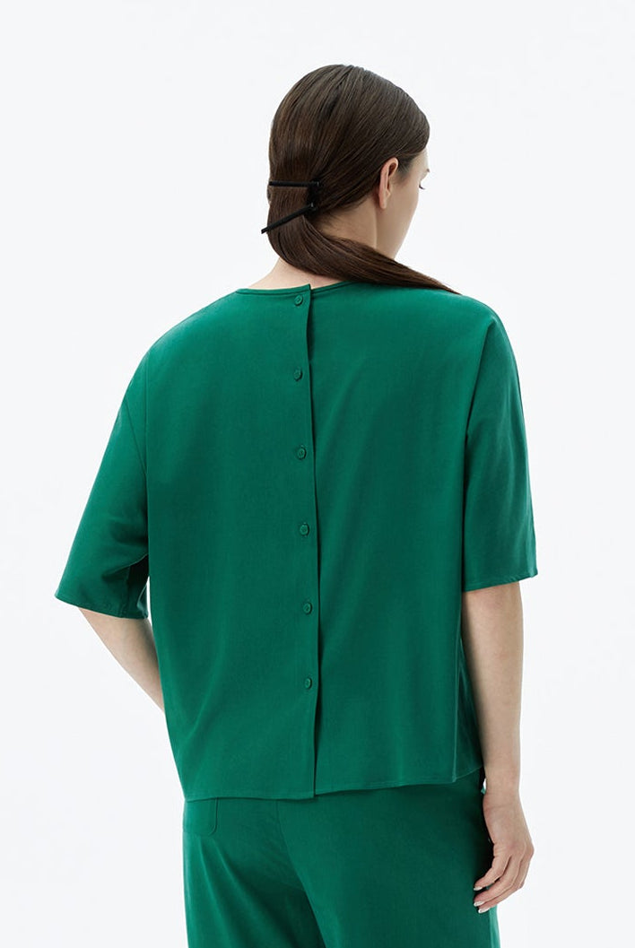 Round Neck Top With Back Opening