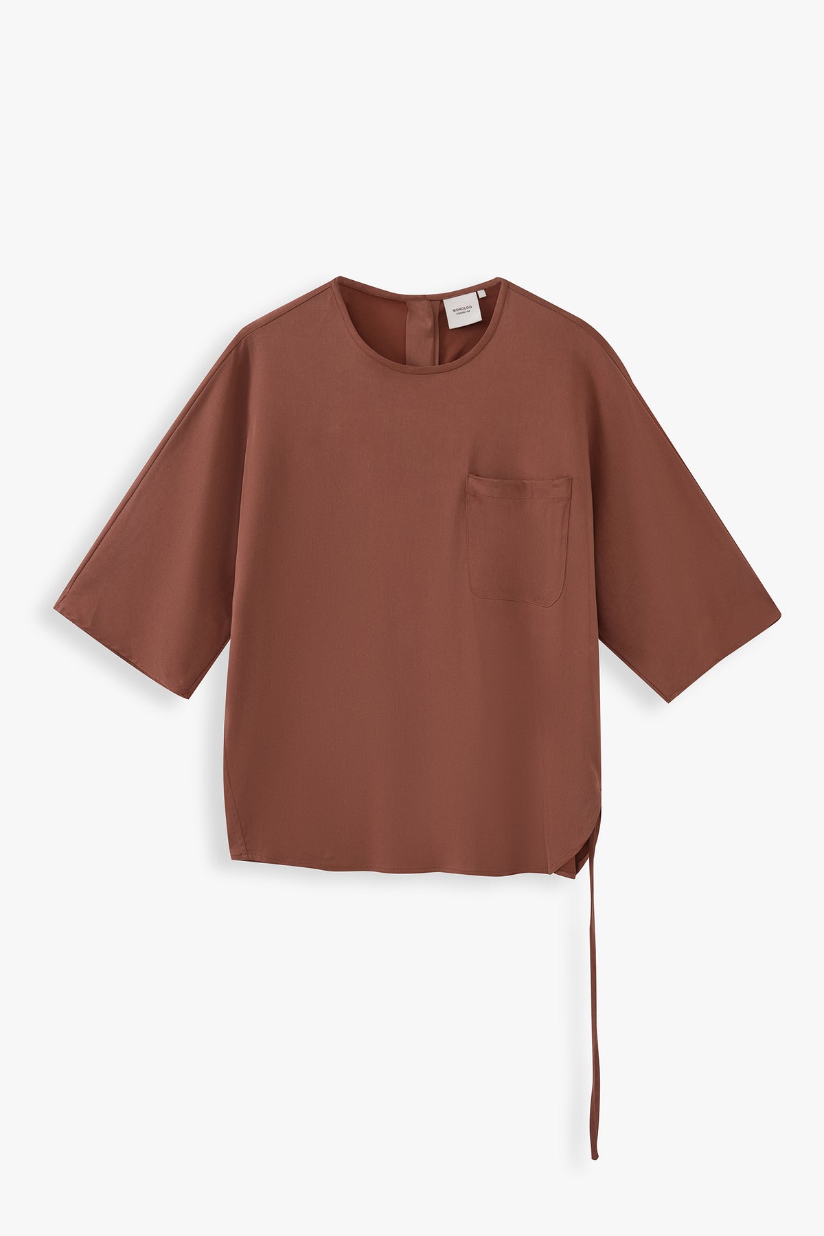 Round Neck Top With Back Opening