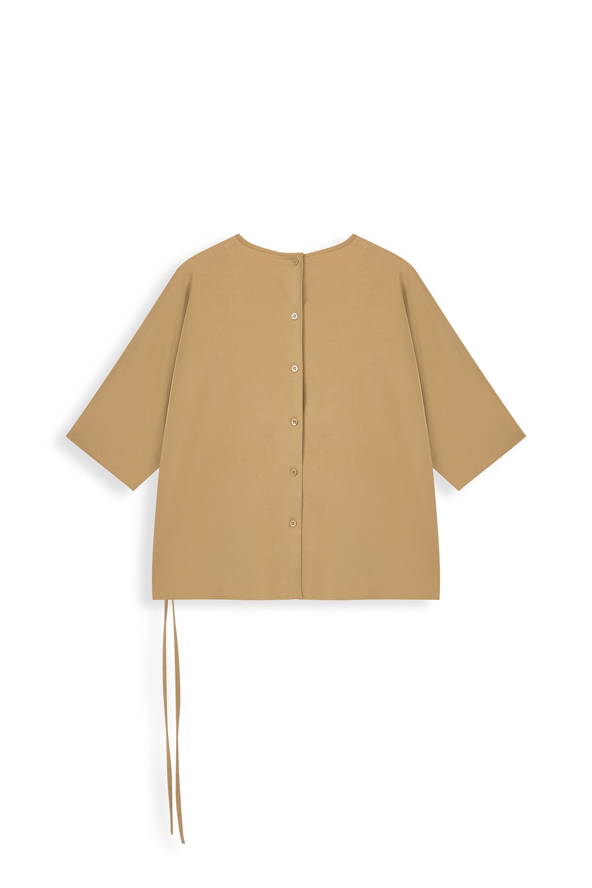 Round Neck Top With Back Opening