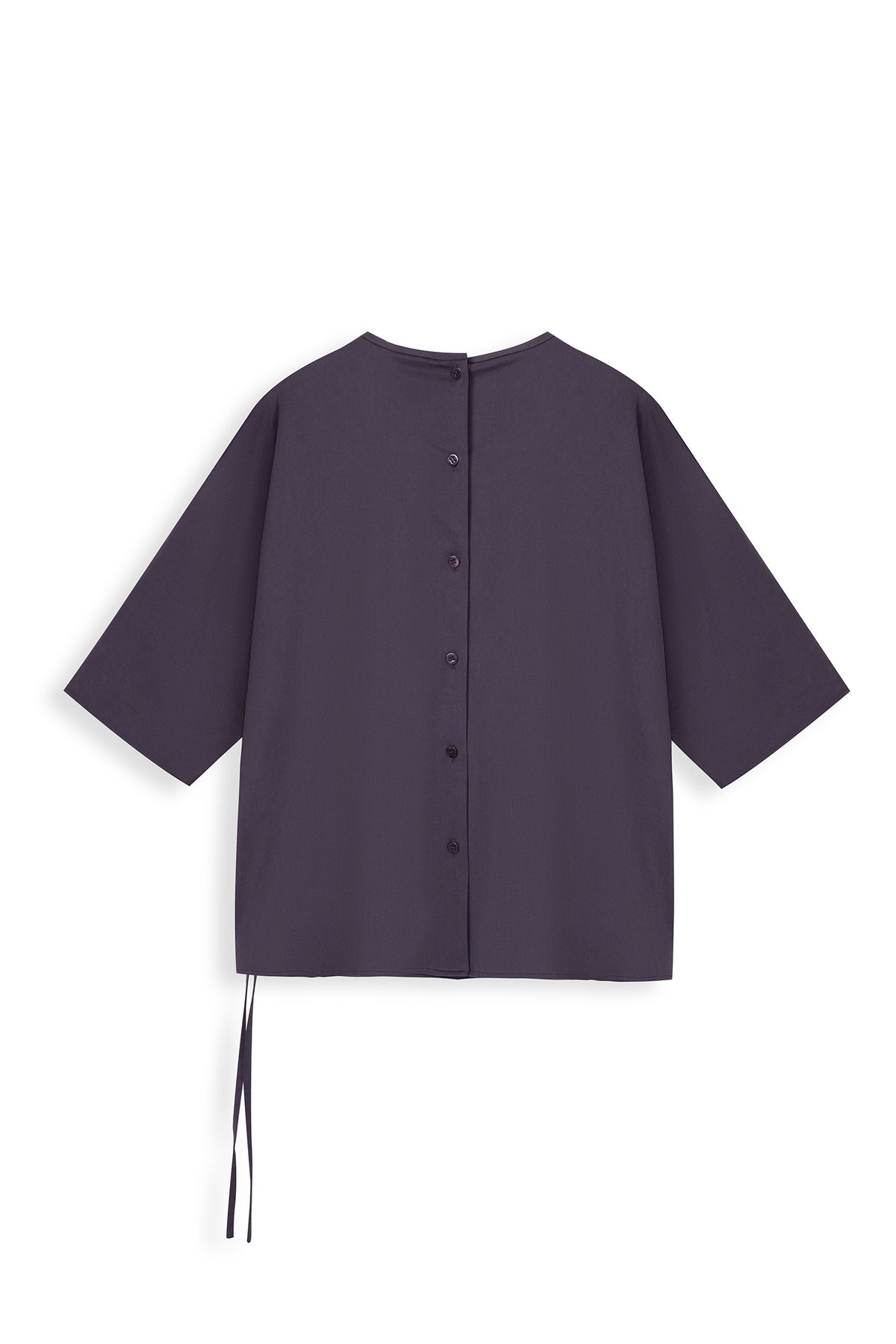 Round Neck Top With Back Opening
