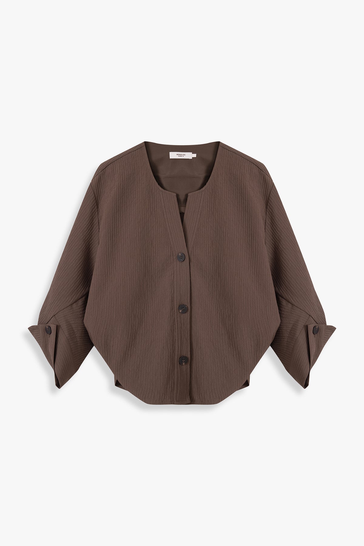 Textured Origami-Cuff Top