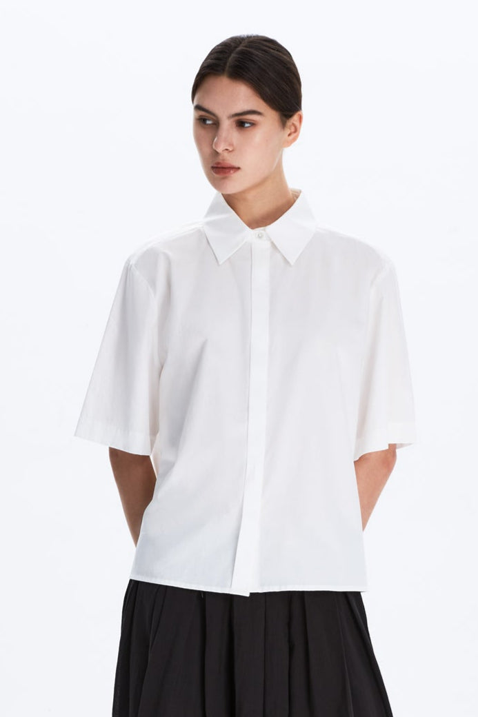 Boxy Short-Sleeve Shirt