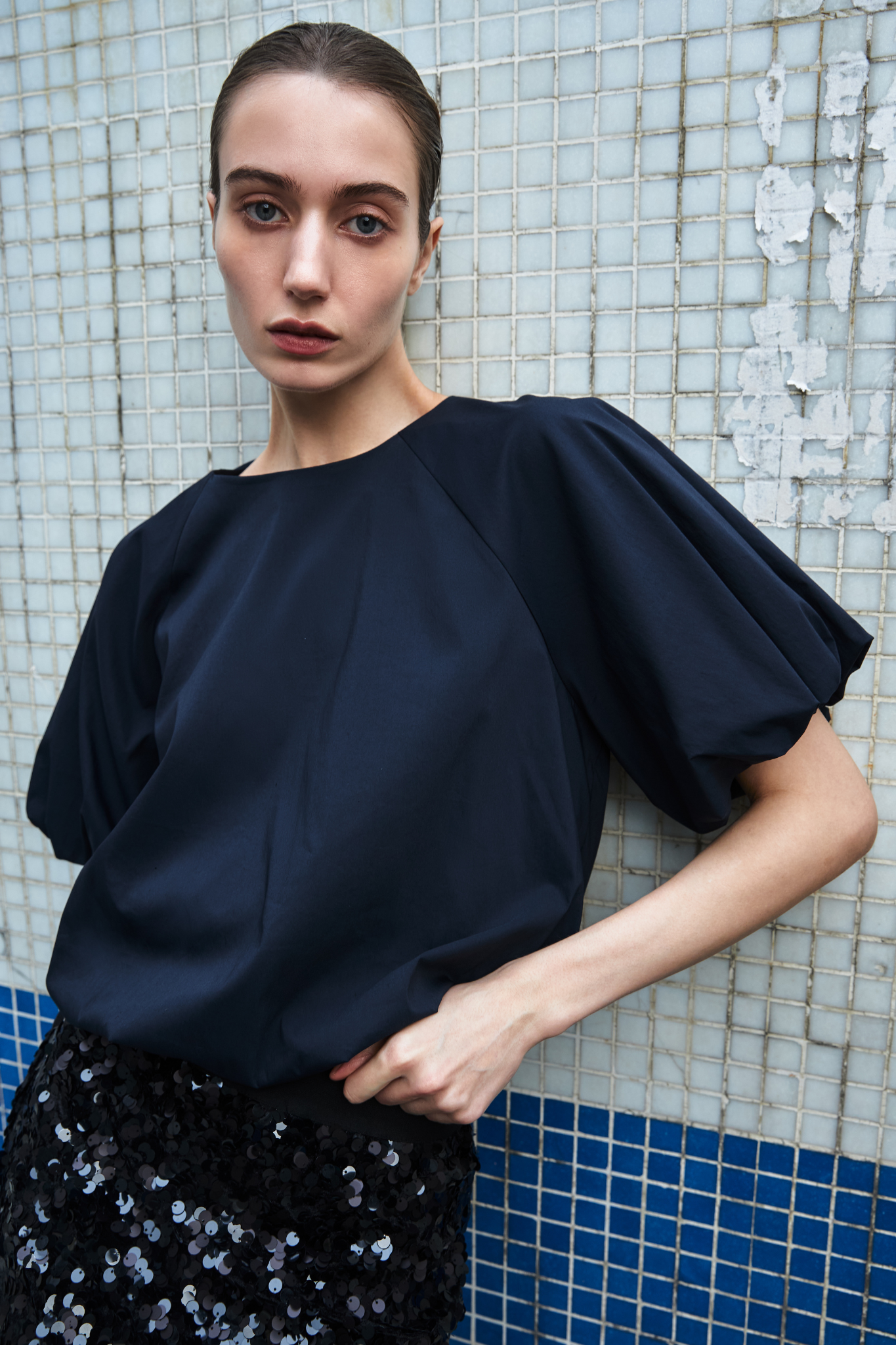 Bubble Raglan Sleeve Top