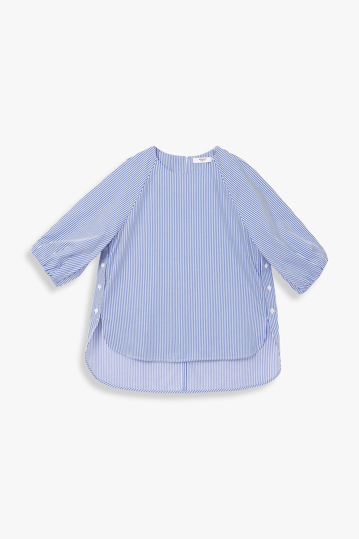 Striped Blouse With Balloon Sleeves