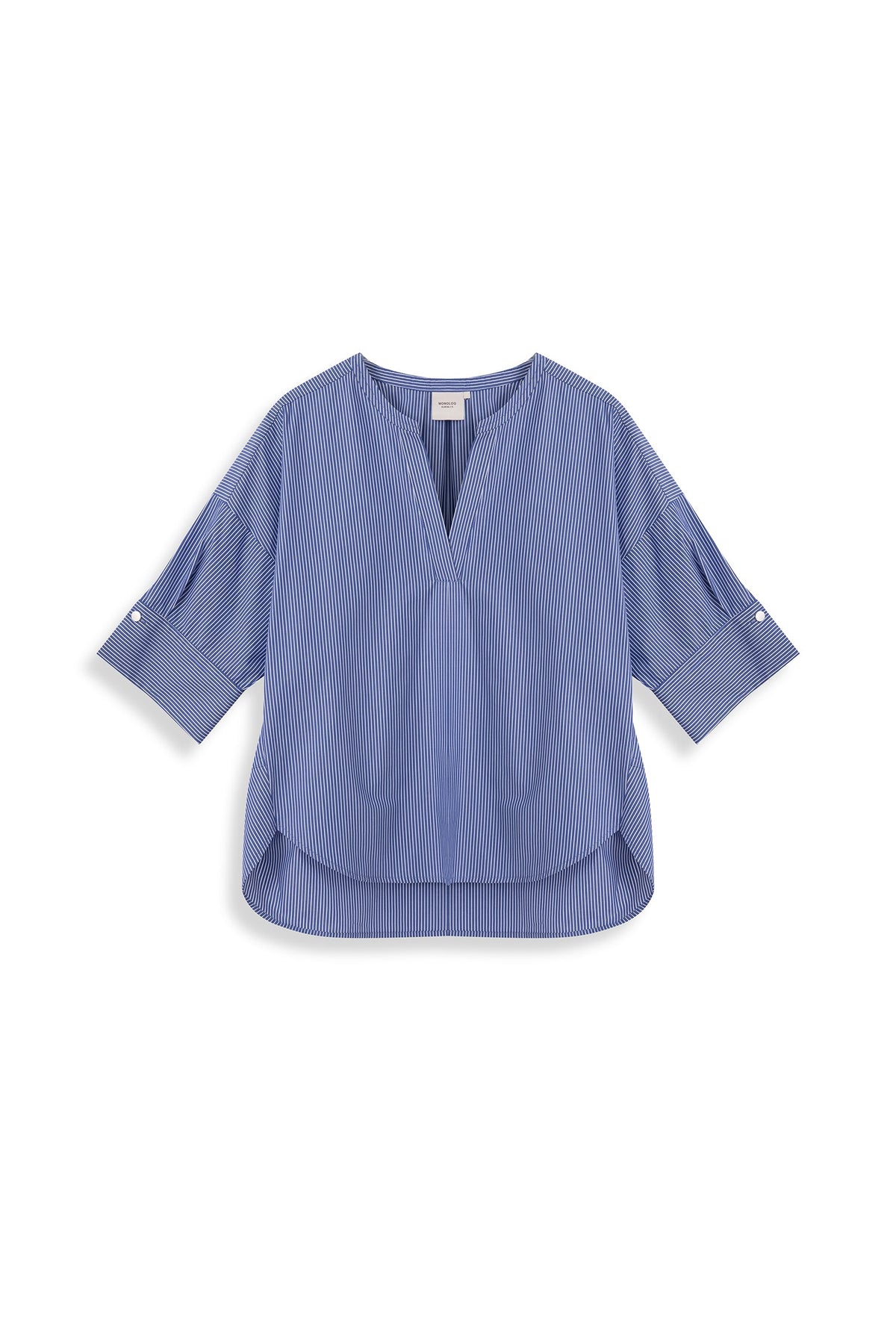 Stripe Pleated Back Top