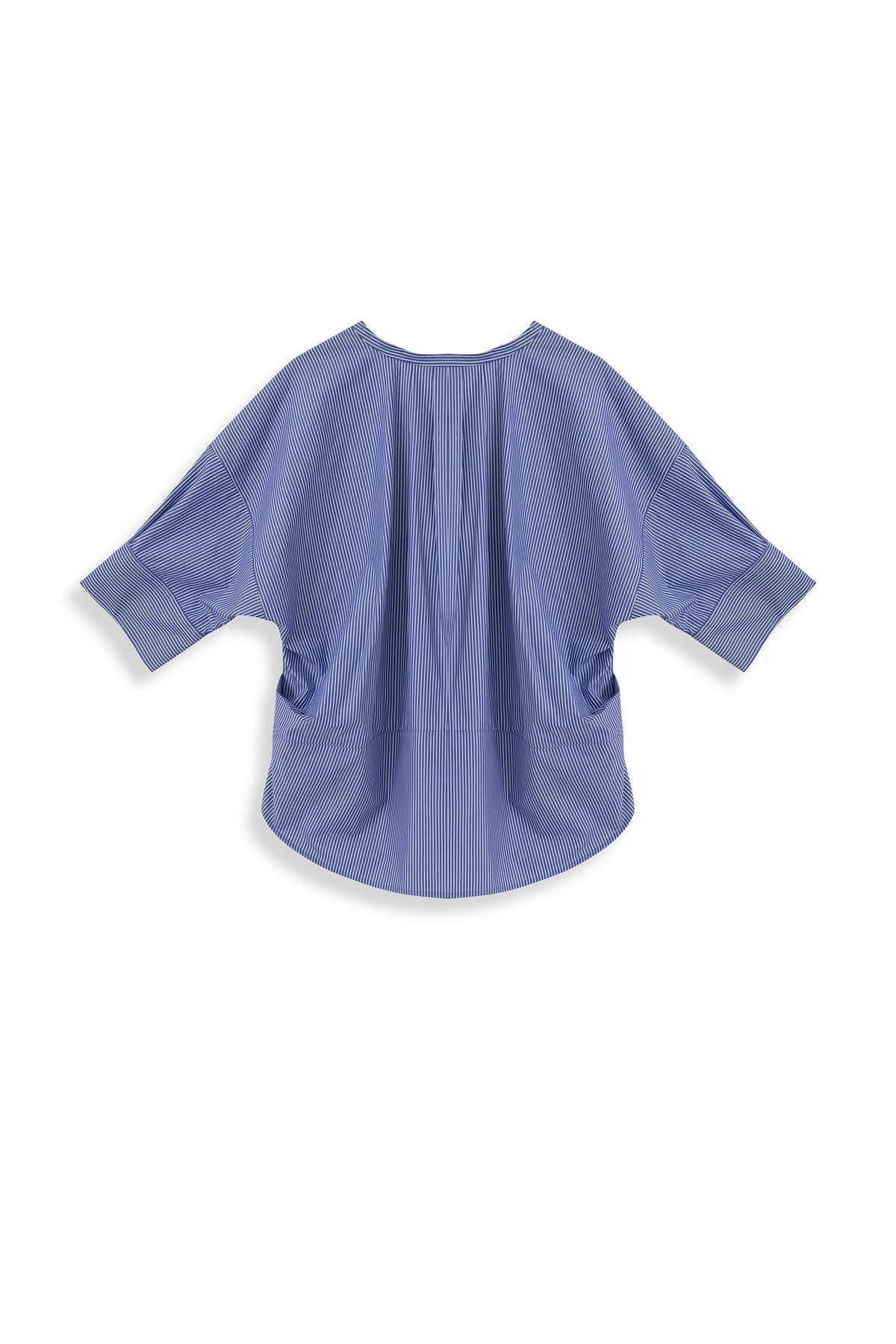 Stripe Pleated Back Top