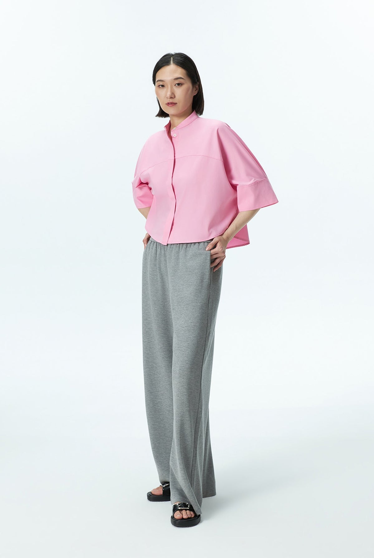 Bat-Wing Open Front Shirt