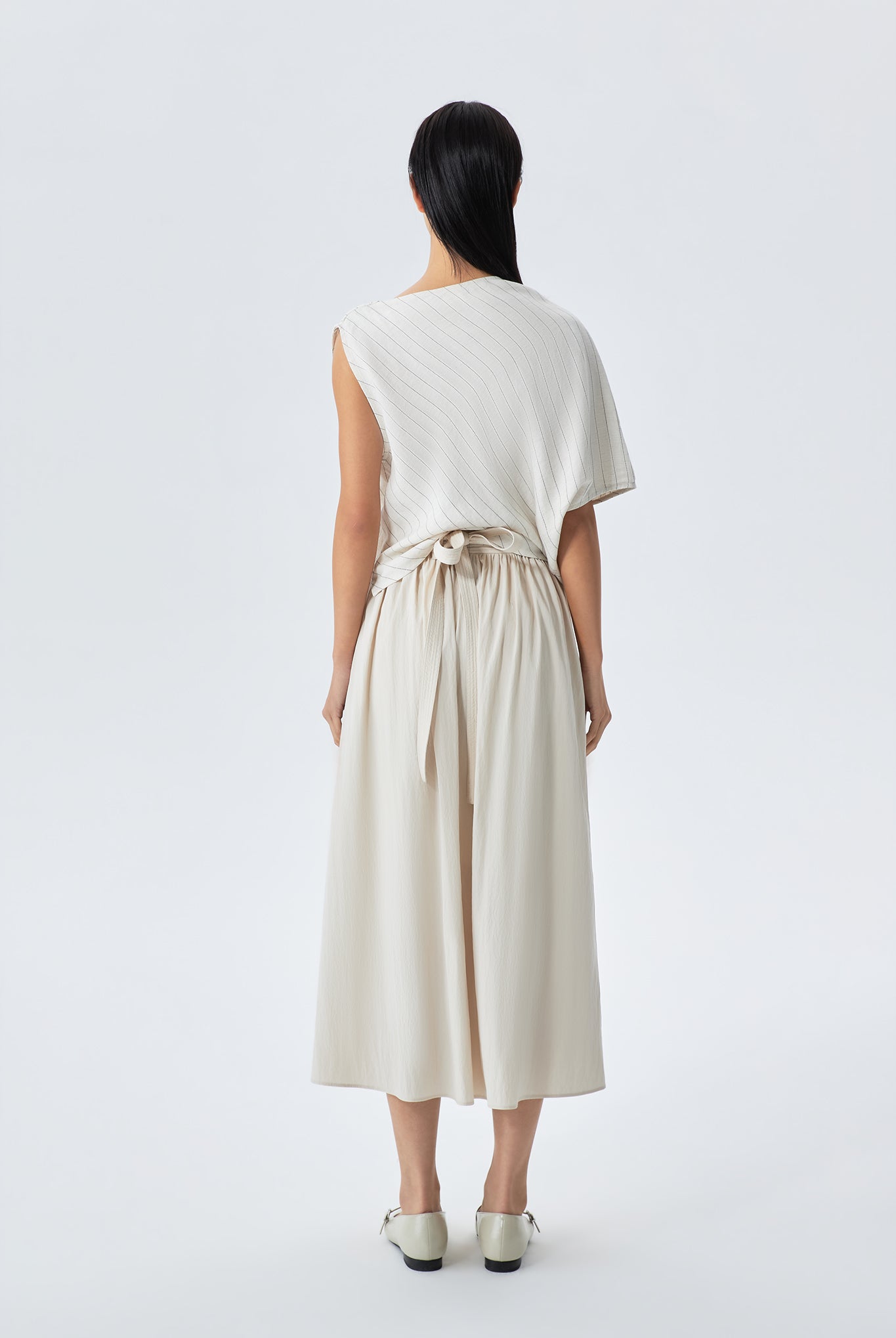 Fia Asymmetric Sleeve Linen Top