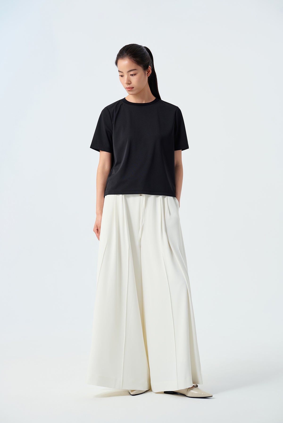 Kelly Ribbed Contrast Collar Top