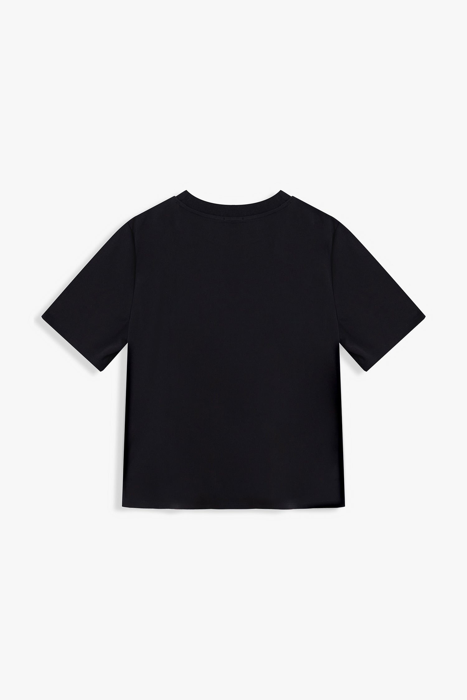 Karah Satin Rib-Trim Boxy Top
