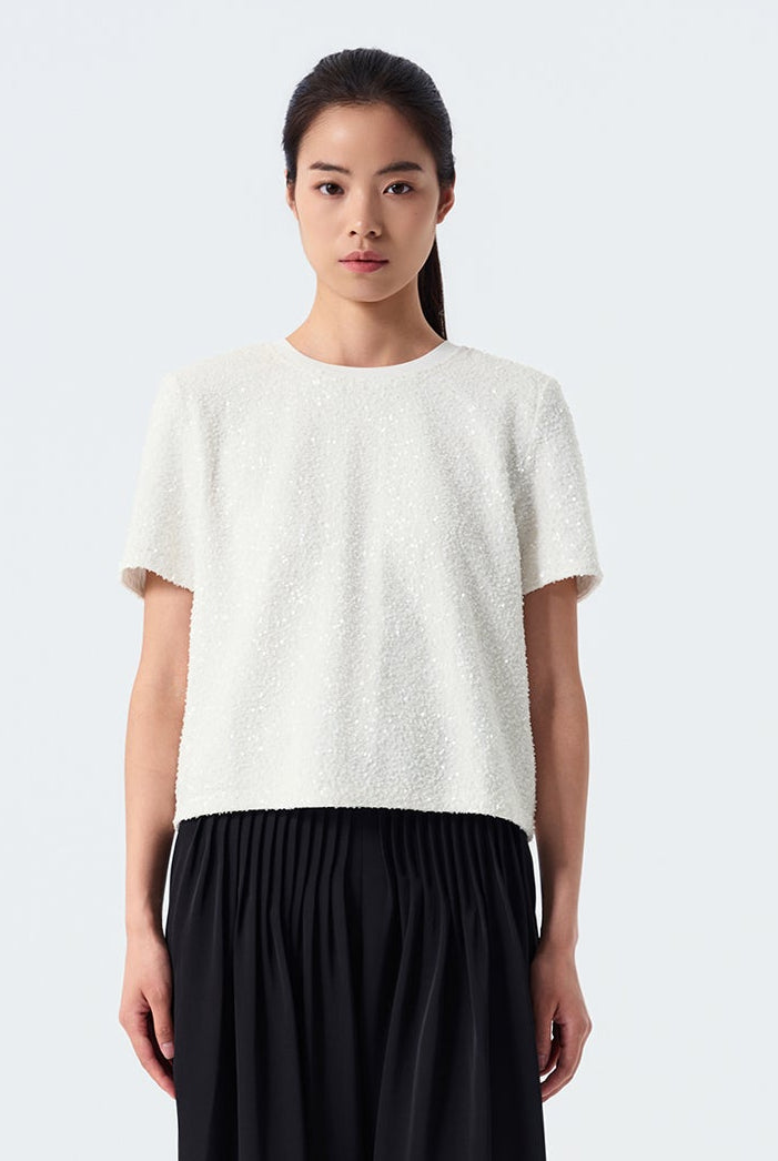 Mylah Sequin Short-Sleeve Top