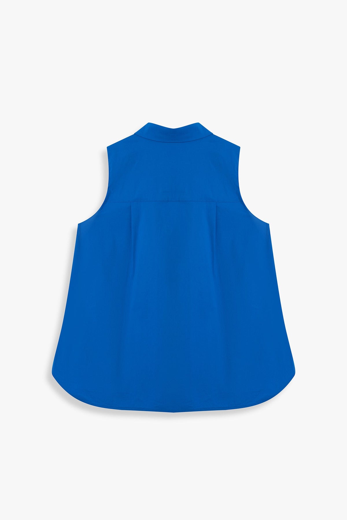 Sleeveless Collared Placket Shirt