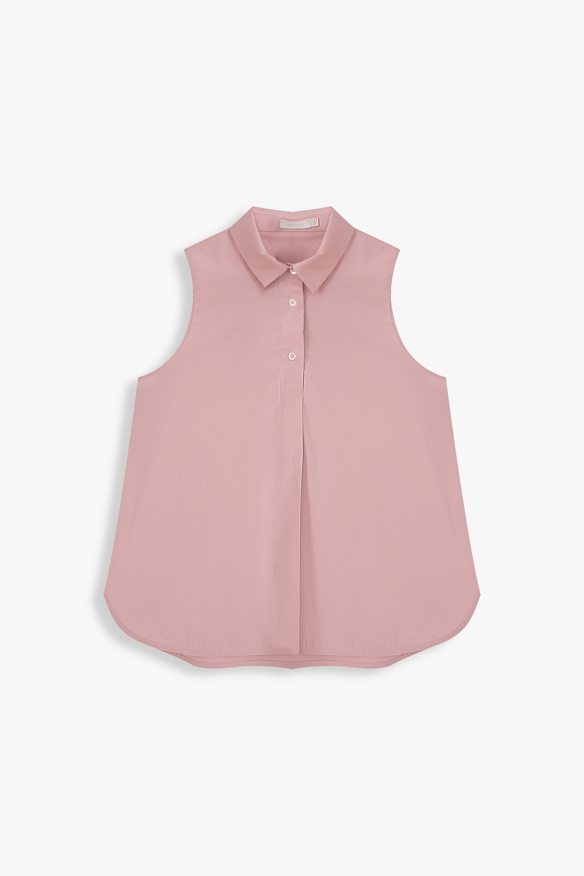 Sleeveless Collared Placket Shirt