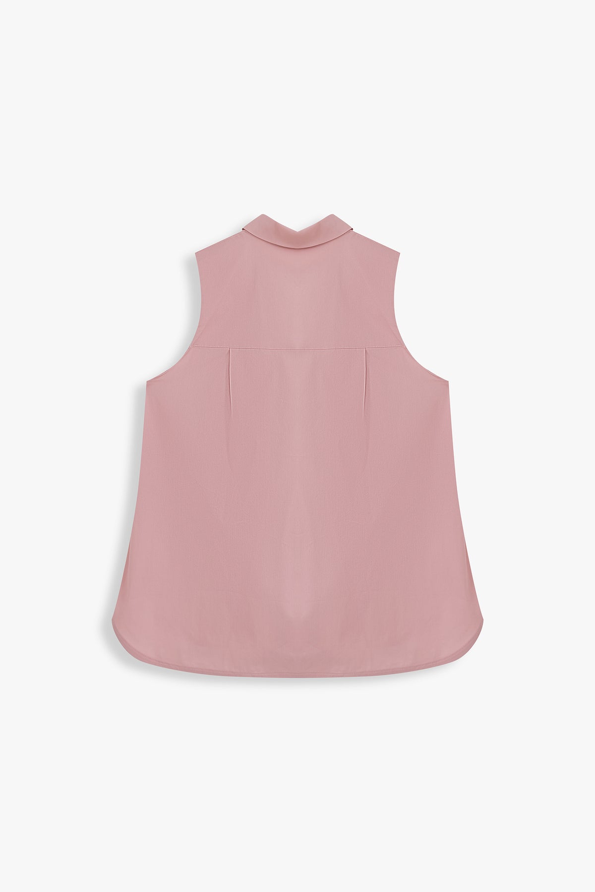 Sleeveless Collared Placket Shirt