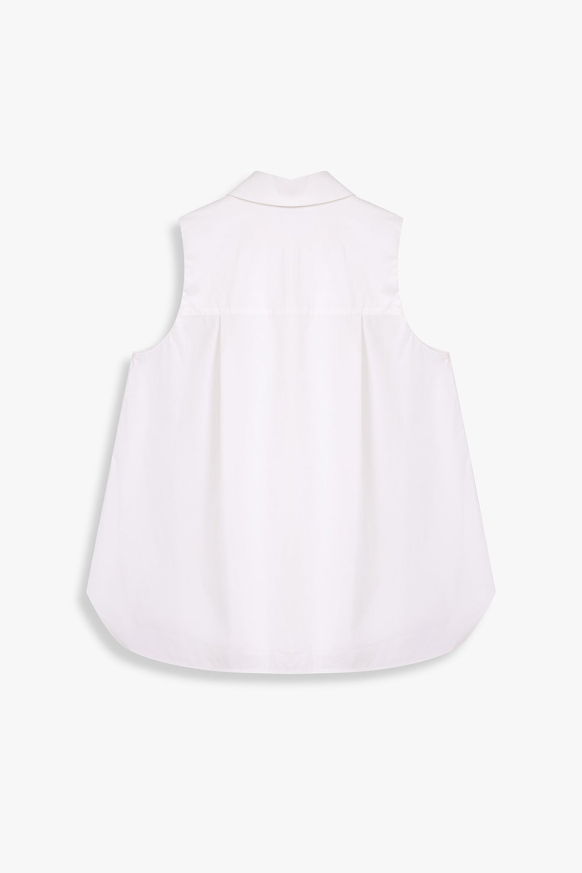 Sleeveless Collared Placket Shirt