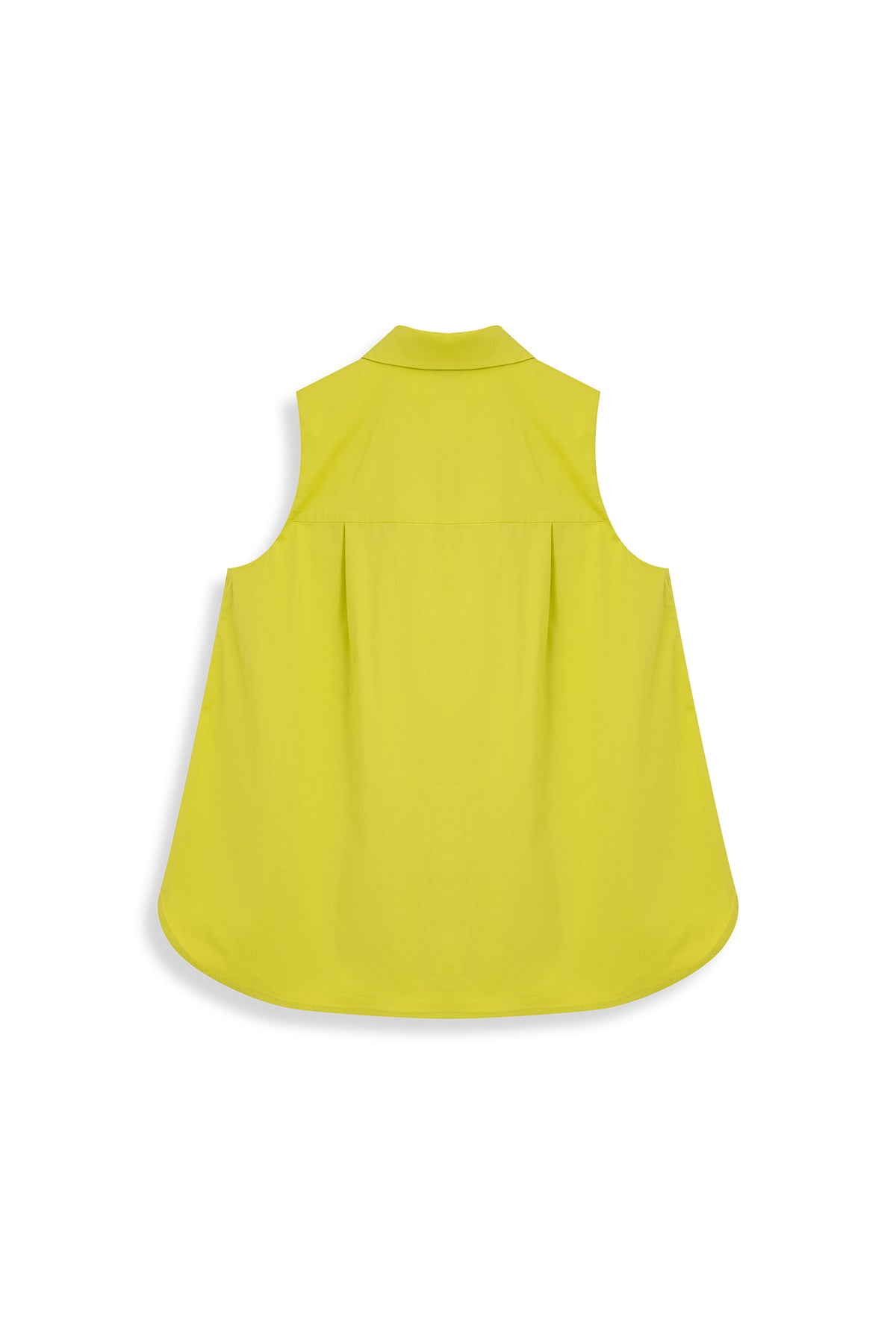 Sleeveless Collared Placket Shirt