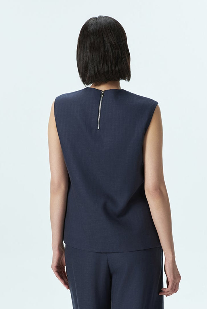Asymmetric Sleeveless Vest