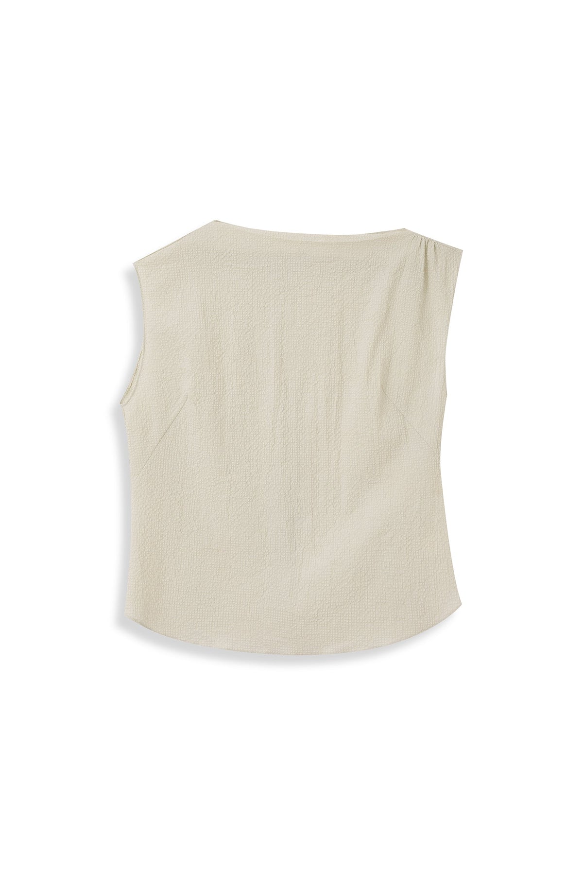 Boat Neck Seersucker Top