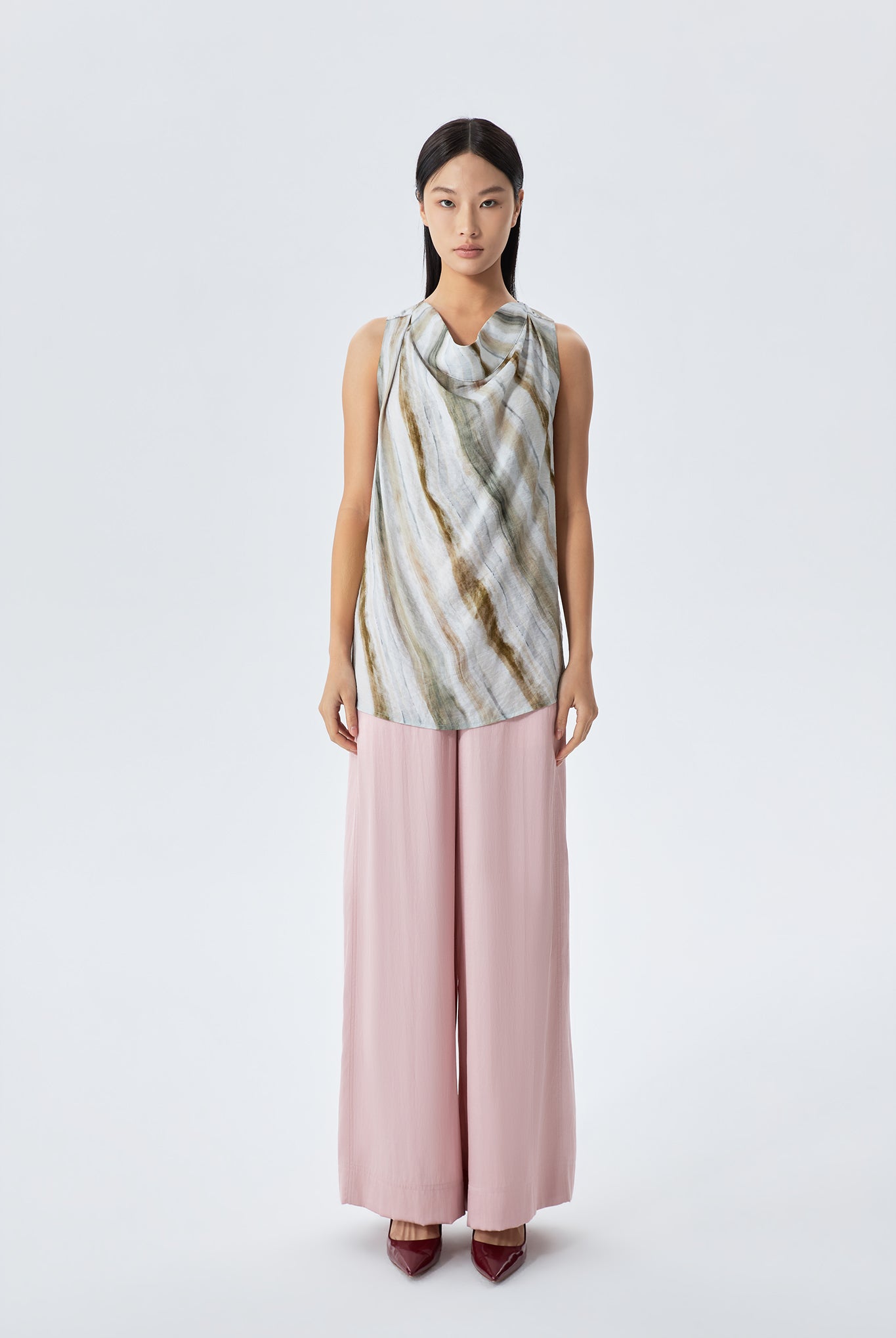 Hani Cowl Neck Printed Top