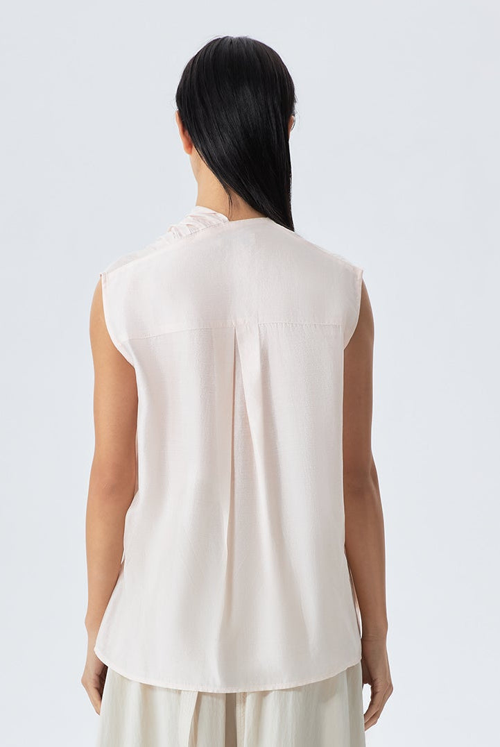 Clara Front-Drape Sleeveless Top