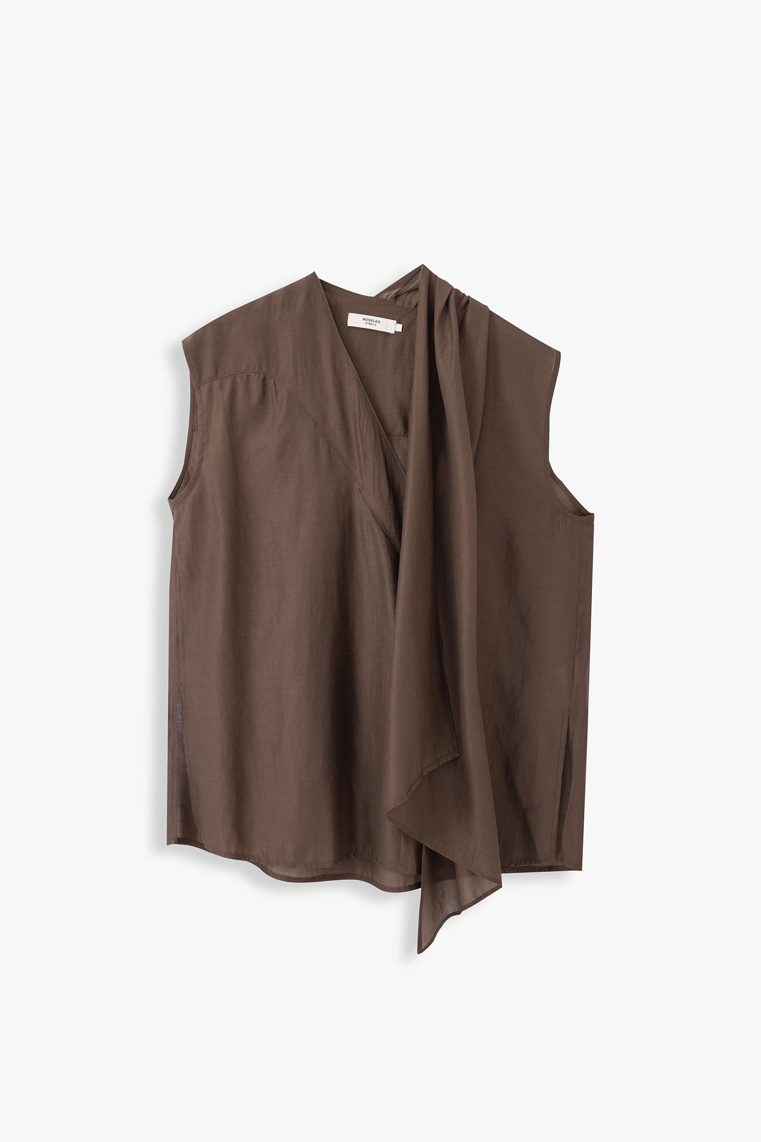 Clara Front-Drape Sleeveless Top