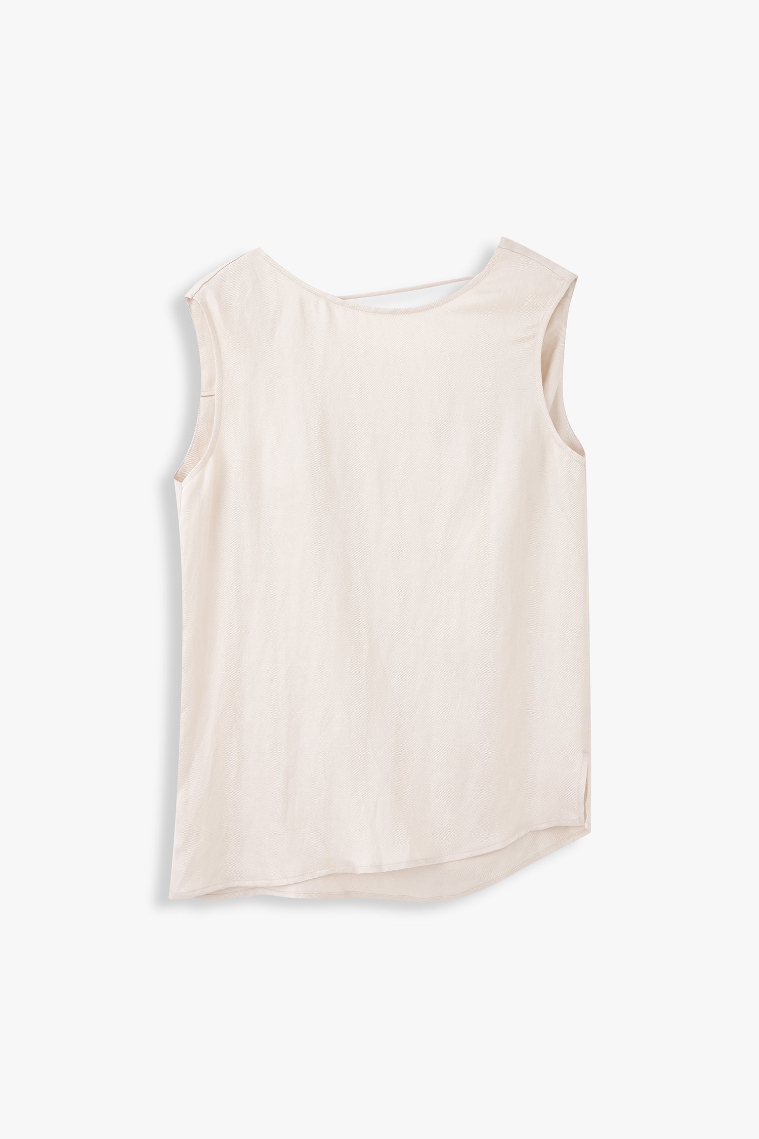 Talia  Back Panel draping Linen Top