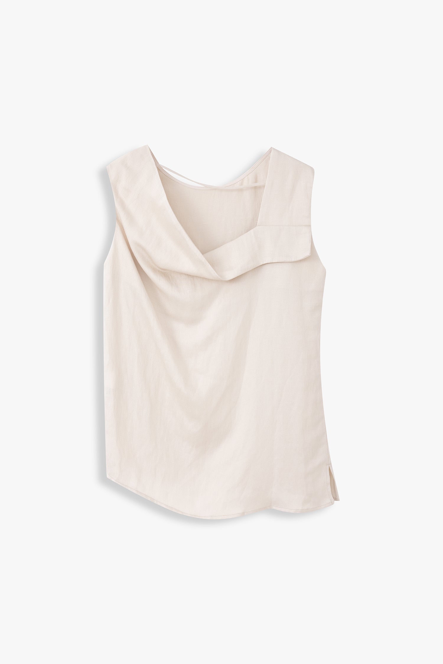 Talia  Back Panel draping Linen Top